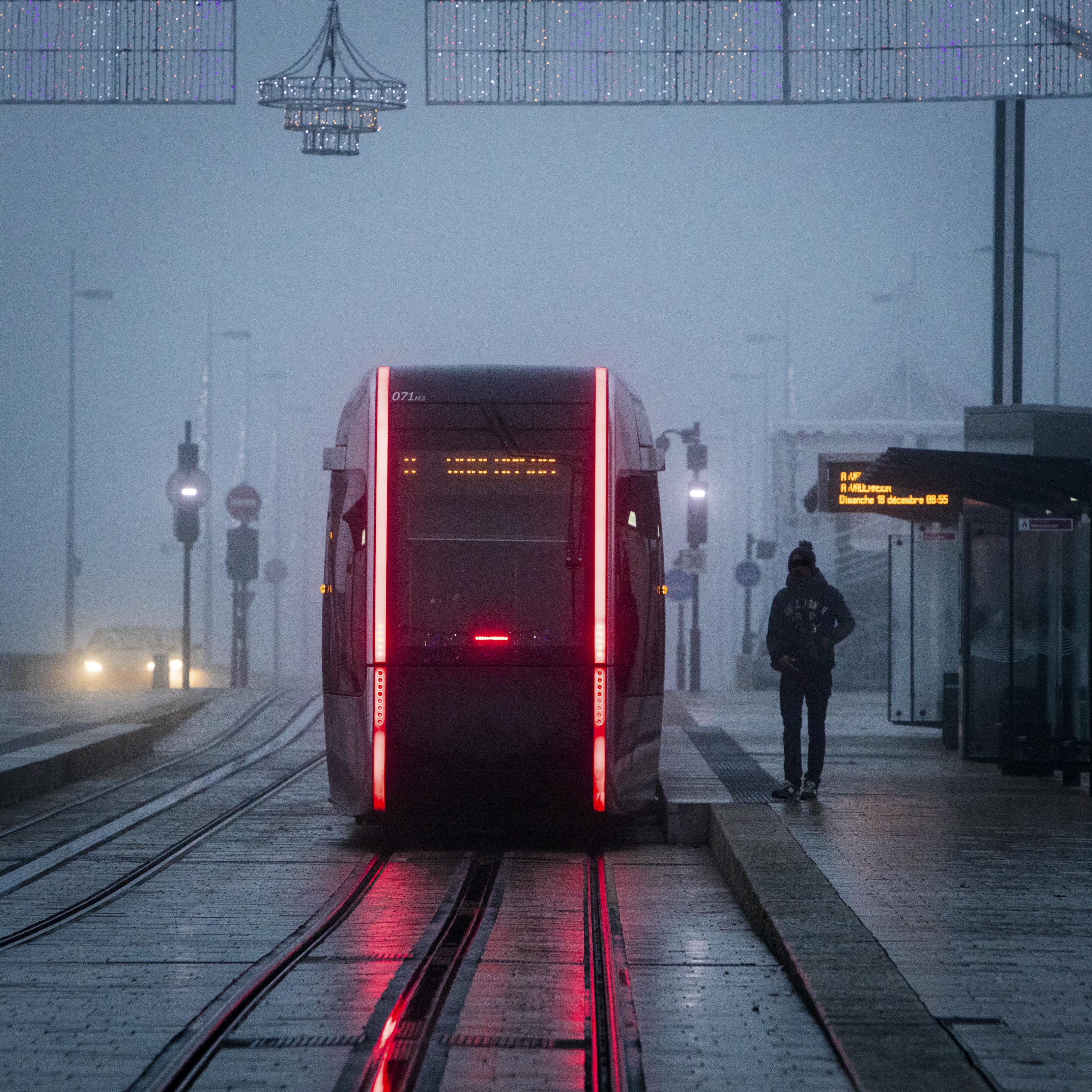 Place Anatole France, tramway - Décembre 2016