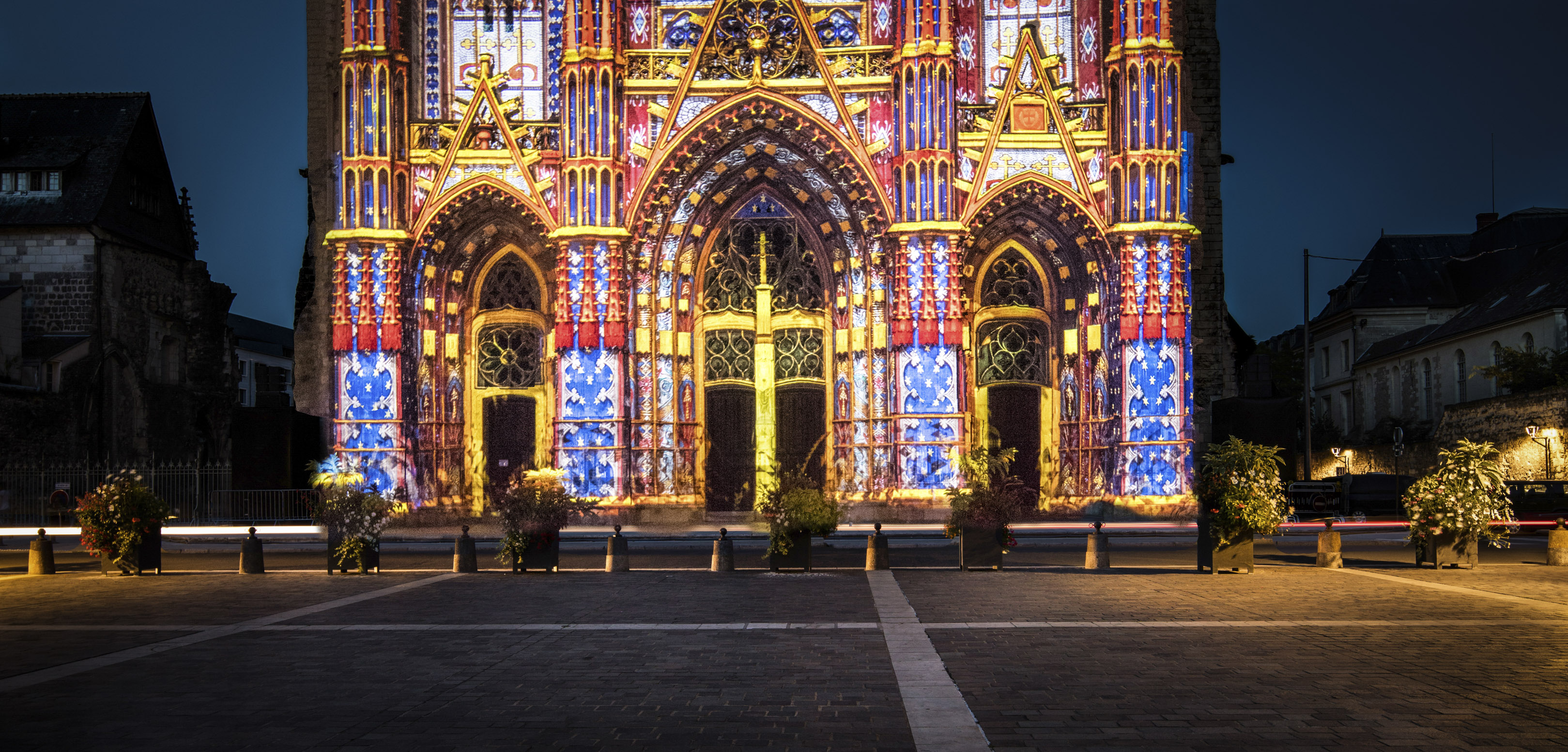 Cathédrale Saint-Gatien, spectacle Les Illusions de la cathédrale - Août 2016